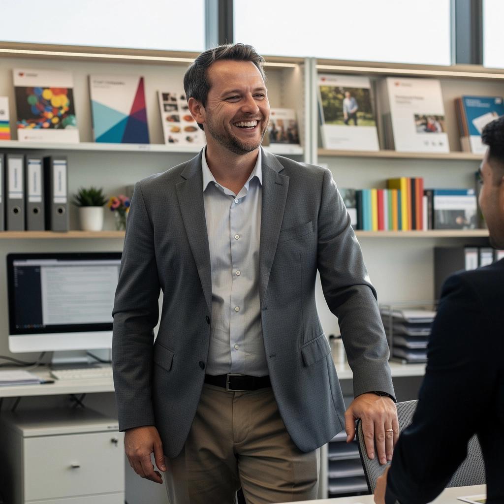 Pohled na klienta, který hodnotí úspěch své poštovní marketingové kampaně.